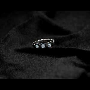 Anillo Diamantes Osmio y Oro Blanco