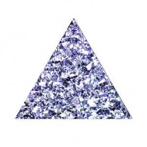Pieza de osmio con forma de triangulo